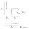 Tolomeo lampe de table Artemide Michele de Lucchi dimensions classique