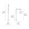 Tolomeo floor lampe de plancher Artemide dimensions