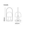 Follow Me lampe rechargeable Marset dimensions