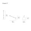 Tolomeo Off Center Suspension 17 po Artemide Lighting Dimensions