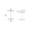 Circa lampe de table LED Pablo Design dimensions