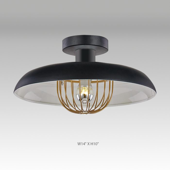 Verona plafonnier cage style industriel