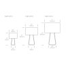 Tube Top lampe de table Pablo Design dimensions