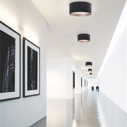 Mousinni plafonnier DEL noir et or