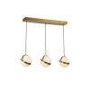 Globo Lineaire Suspension Triple Gold