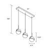 Globo Lineaire Suspension Triple Spec