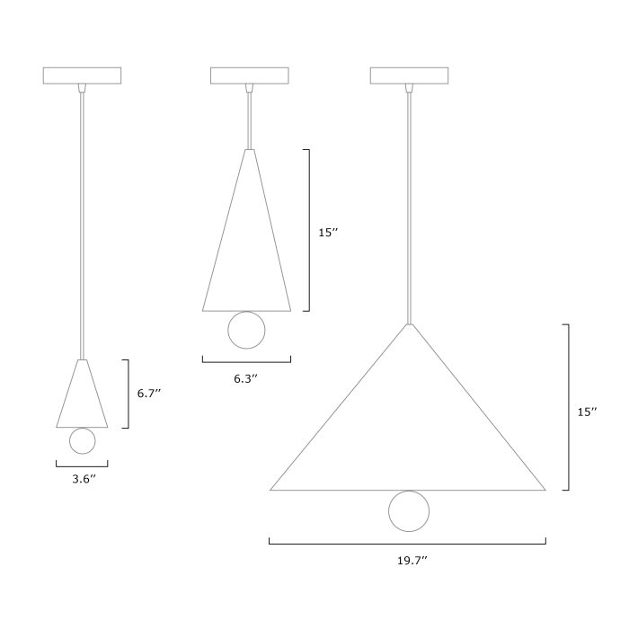 Cherry suspendu Petite Friture dimensions