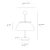 Alfa lampe de table artemide dimensions
